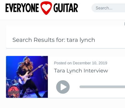 EVERYONE LOVES GUITAR - LIVE INTERVIEW WITH TARA LYNCH
